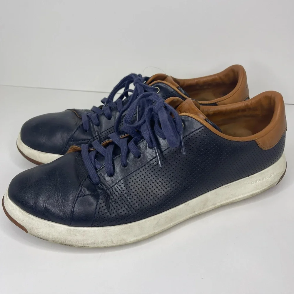 Cole Haan Men’s 11.5 Grandpro‎ C28872 Blue Leather Trail Running Shoes Sneakers